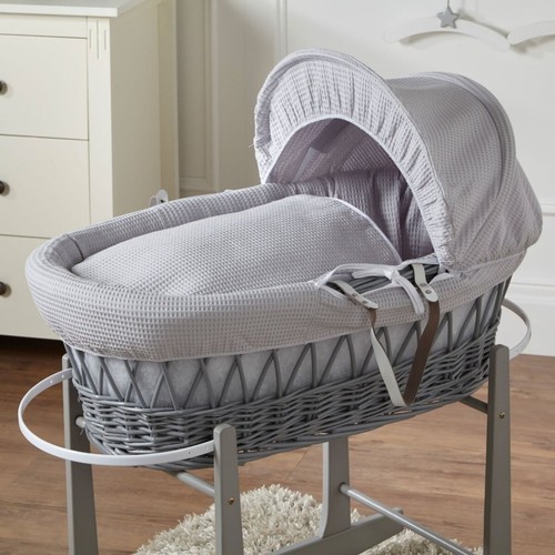 Moses basket baby grey - moses, wicker