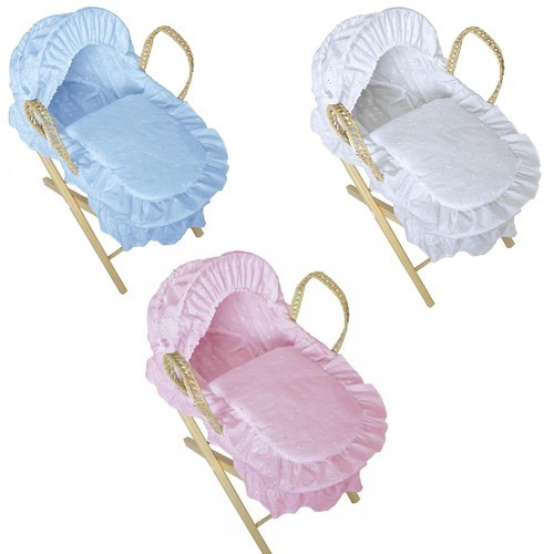 New moses basket with - basket, wooden