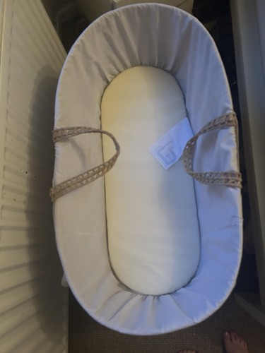 Moses basket with mattress and - basket,
