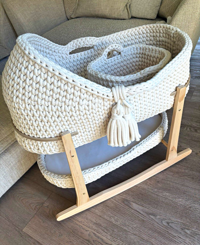 Cream woven rope oval - rope, moses