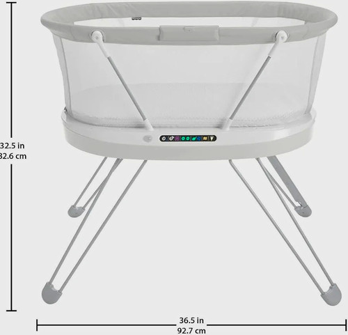 White oval baby bassinette - oval,