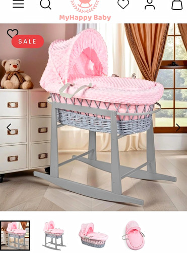 Myhappy baby pink oval moses - baby,