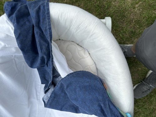 Padded wicker moses basket - basket, &