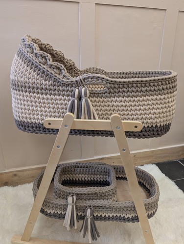 Crochet moses basket set with - crochet,