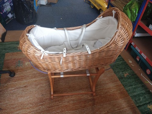 Wicker moses basket set - wicker,