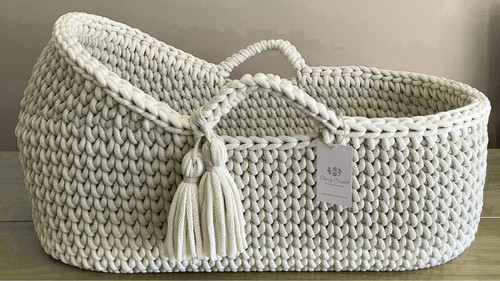 Hooded crochet moses basket - crochet,