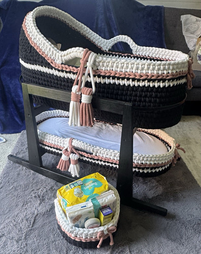 Oval moses basket with stand - oval,