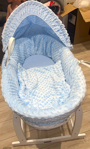 Star theme oval moses basket - star,