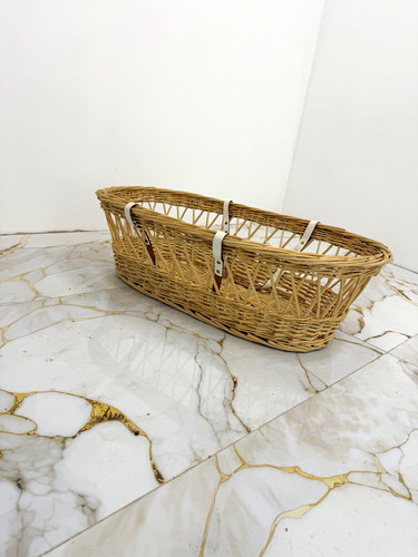 Wicker oval moses basket with - oval,